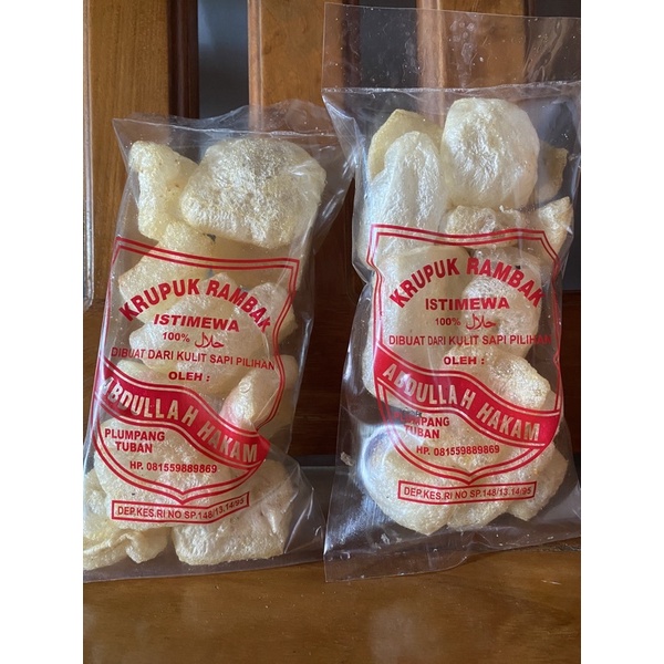 Jual Krupuk Rambak Kulit Sapi Dorokdok Rambak Original Shopee