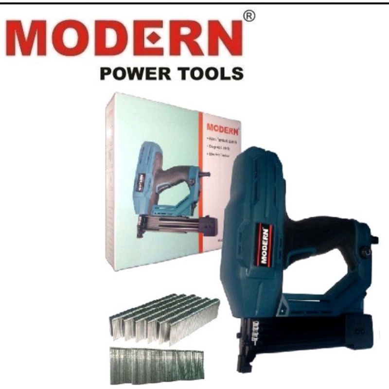 Jual Modern M Fu Staples Paku Tembak Listrik Electric Tacker Gun Nailer Nail Mesin Shopee