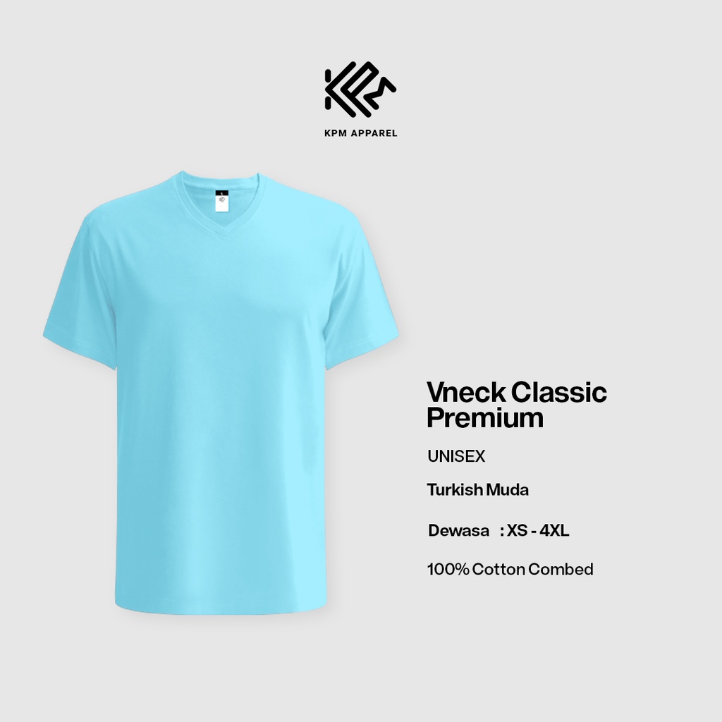 Jual Kaos Polos Lengan Pendek Kpm Apparel Classic Premium Vneck Size Dewasa Cotton Combed 20s 6967