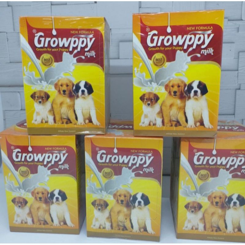 Jual (1box = 10sachet) susu anjing growppy - growppy dog milk 1 box ...