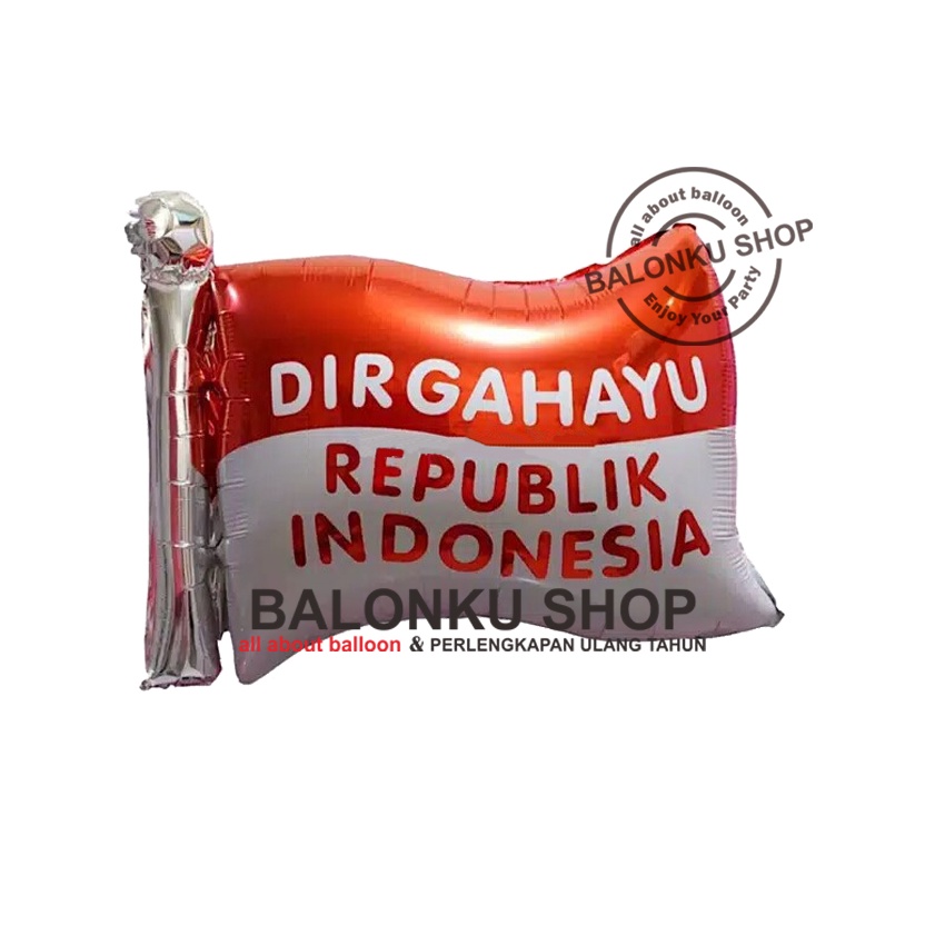 Jual Balon Foil Bendera Dirgahayu Balon Foil Hut Ri Balon Merah Putih Shopee Indonesia 8433