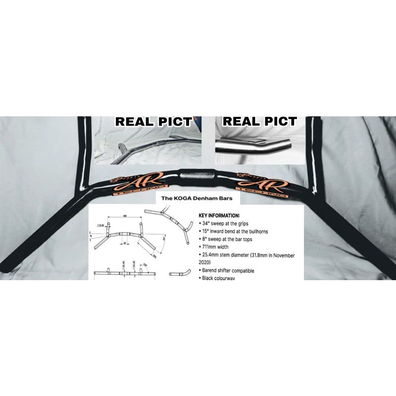 Jual Terlaris Stang Sepeda Handlebar Touring Koga Denham Creazy Bar OS ...