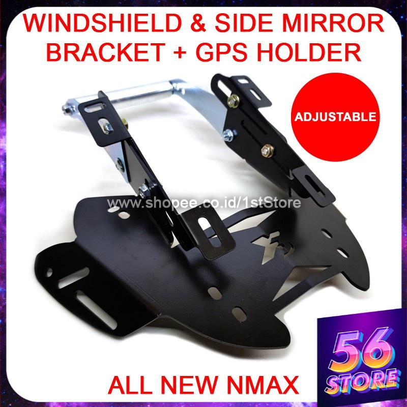 Jual Bracket Windshield Spion Gps X V All New Nmax Old V V Braket Serpo Visor