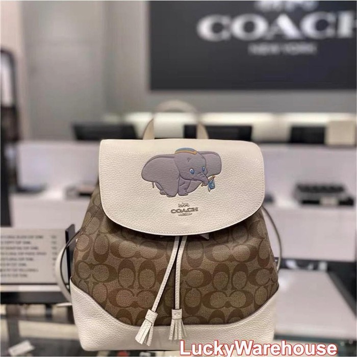 Jual Coach X Disney Elle Backpack In Signature Canvas With Dumbo