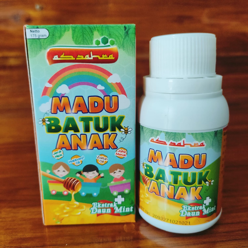Jual Madu Batuk Anak Plus Ekstrak Daun Mint Asli 175 gram Obat Batuk ...