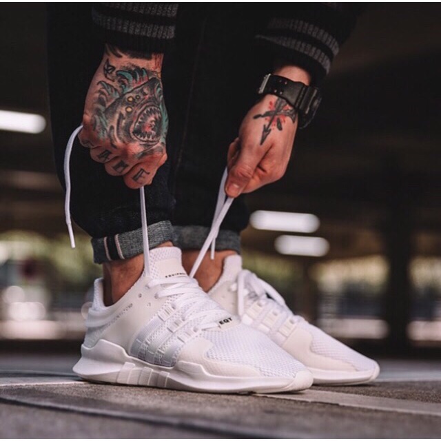 Jual Adidas EQT Support ADV 91 16 Triple White Sneakers Sepatu Jalan Pria Wanita Shopee Indonesia