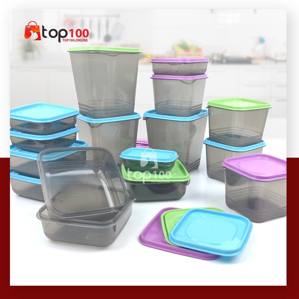 Jual Top100 Toples Calista Otaru Smoke Sealware 14 Pcs Tempat Penyimpanan Makanan Kue Kotak 2855