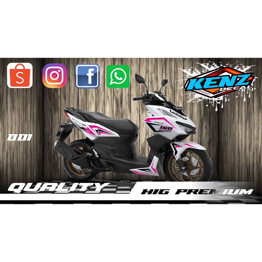 Jual STIKER VARIO 160 PINK PUTIH | Shopee Indonesia