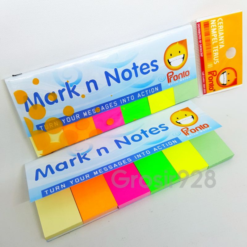 Jual Post It / Sticky Notes Mark n Notes Pronto 6 warna | Shopee Indonesia