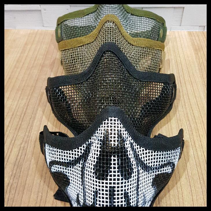 Jual HALF MASK WIREMESH V.1 PDW MASKER JARING TACTICAL FACE AIRSOFT ...