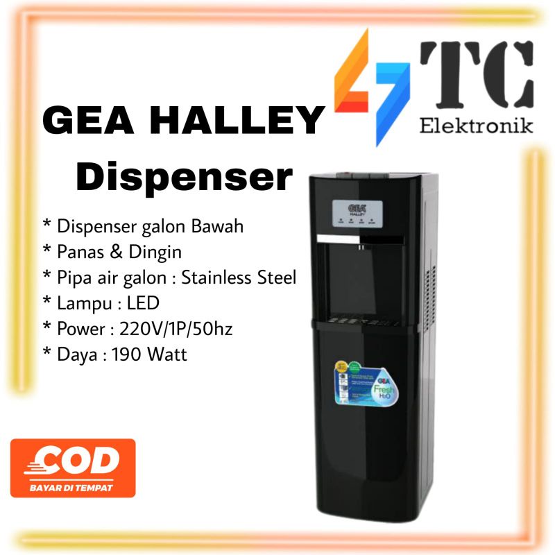 Jual DISPENSER GEA HALLEY GALON BAWAH - 190 WATT | Shopee Indonesia