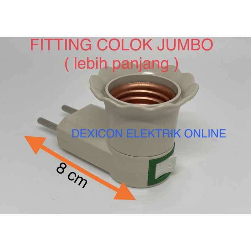 Jual fitting colok /fitting colok+saklar/lamp holder/fitting lampu E27 ...