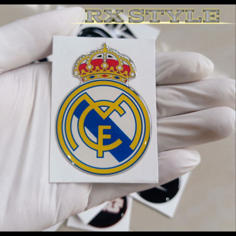 Jual Stiker Tombul Logo Real Madrid Sticker Emblem Resin Lentur Shopee Indonesia