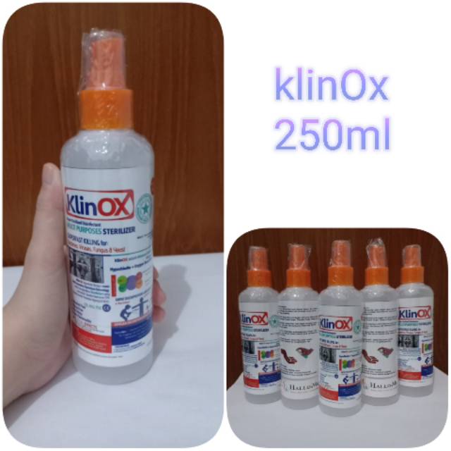 Jual KlinOx destifektan disinfectant hand sanitizer botol spray 250ml aman untuk anak dan bayi