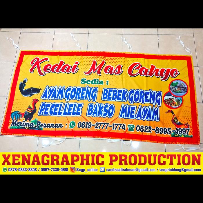 Jual Banner Cetak Sablon Spanduk Kain Pecel Lele Ayam Paling Murah