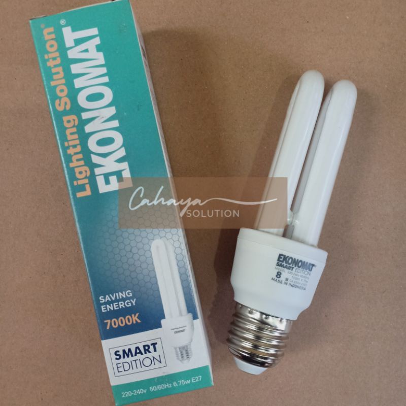 Jual Lampu Ekonomat Smart Model 08watt PLC 2U lamp/ CFL Neon 2U/ Lampu