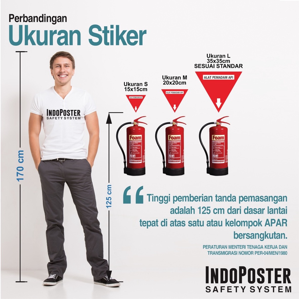 Jual Stiker Rambu K3 Petunjuk APAR Segitiga Merah Alat Pemadam Api ...