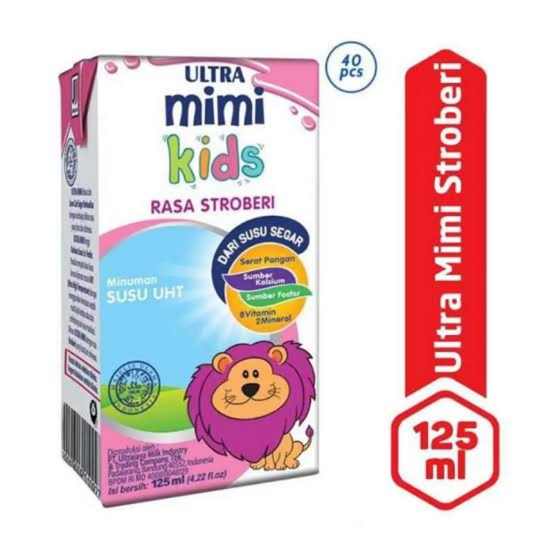 Jual 1 Dus - UltraMimi Susu UHT Coklat/Stroberi/Vanila/Fullcream 40 Pcs ...