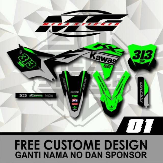 Jual DECAL STICKER KX 250 HIJAU | Shopee Indonesia