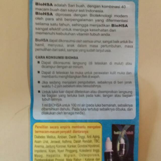 Jual BIO HSA 5ml (100% KEASLIANNYA) | Shopee Indonesia