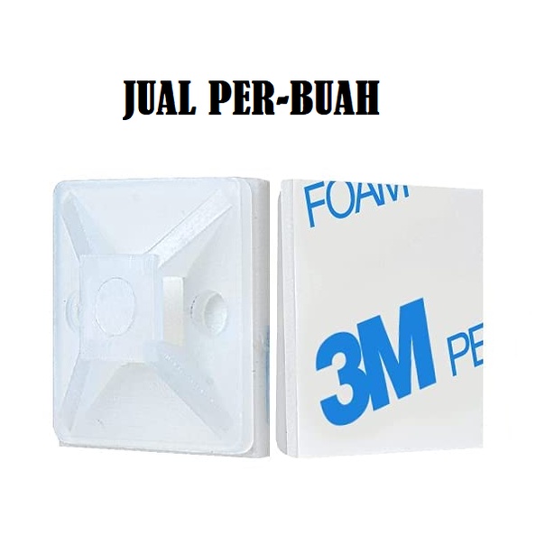 Jual Dudukan Kabel Tis 40 x 40 mm Cable Ties Mount 4 X 4 cm Pengait ...