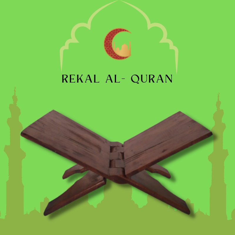 Jual Dudukan Al Quran (Ukuran L) Rekal Kayu Kitab Al Quran Motif Bunga ...