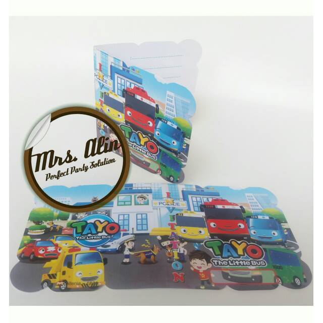 Jual Kartu Undangan Tayo / Kartu Ulang Tahun / Invitation The Little