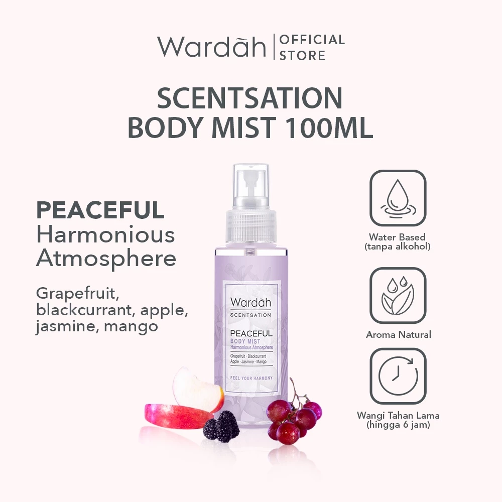 Wardah Scentsation Body Mist 100 ml Parfum Wanita Wangi Tahan Lama 5 Jam