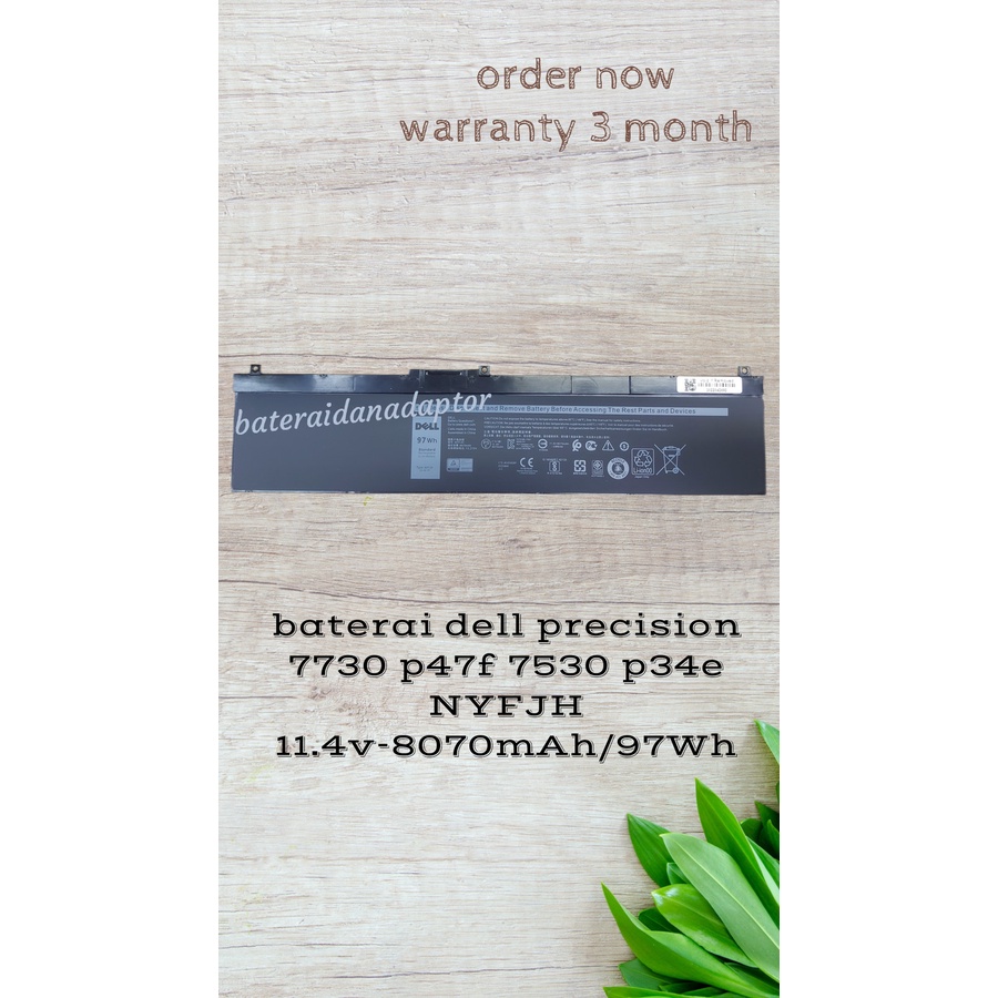 Jual Baterai Dell Precision 7730 7530 P47F 7530 P34E NYFJH Original