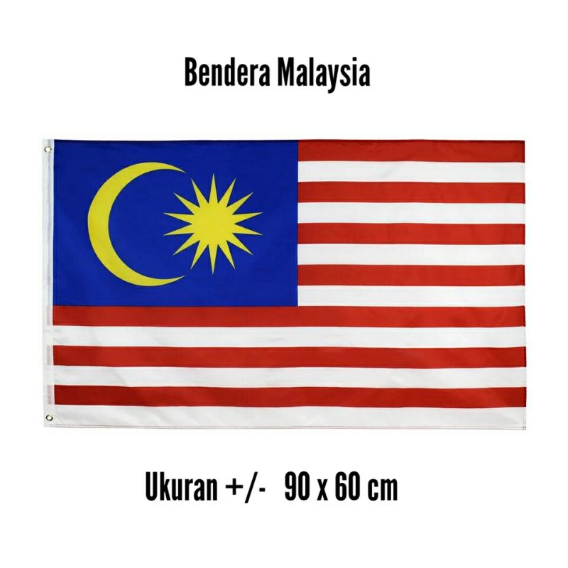 Jual bendera negara malaysia ukuran 90 x 60 cm | Shopee Indonesia