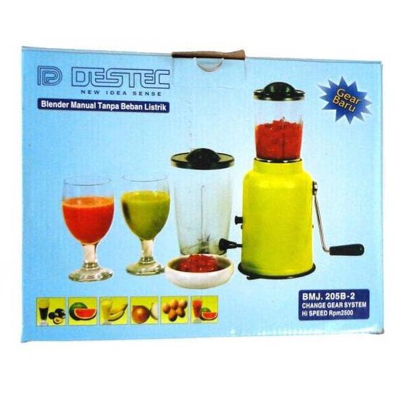 Jual Destec Blender Manual Tabung Tanpa Listrik 1 2 Gelas Blend Juicer