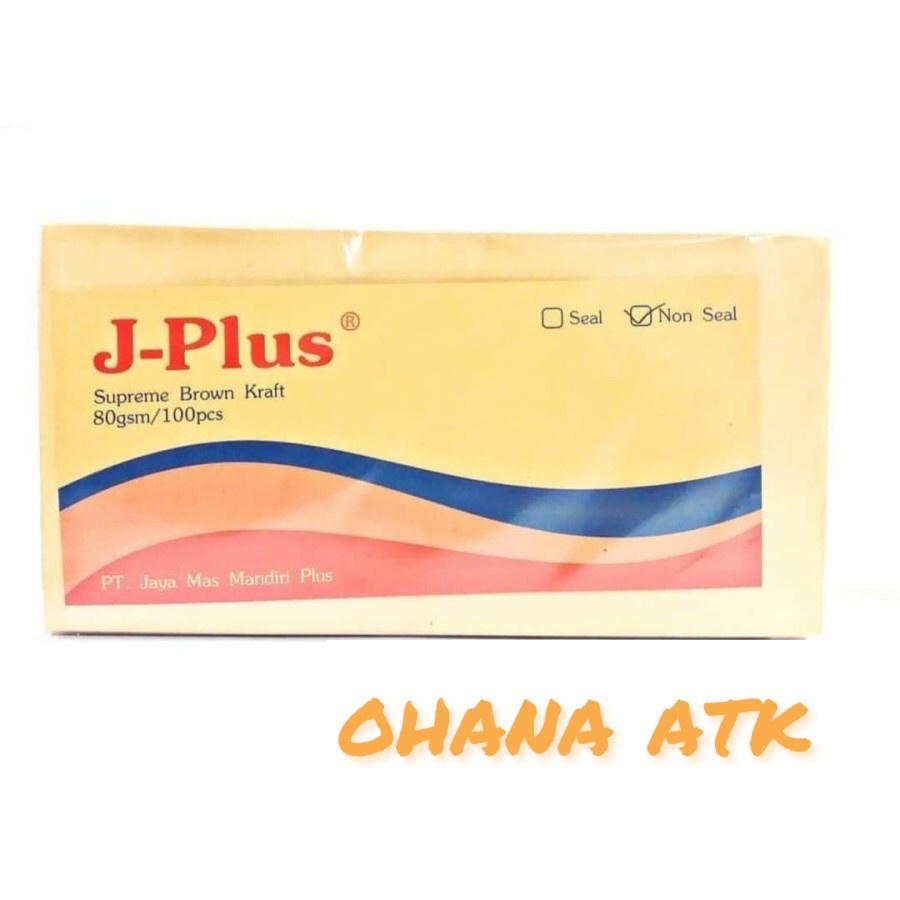 Jual (1 Pack) AMPLOP COKLAT J-PLUS (B) NON SEAL 14x27cm | Shopee Indonesia