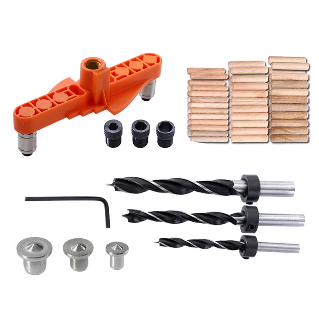 Jual PREORDER Dowel Jig with Center Scriber 71 Pcs Handheld Dowel Jig