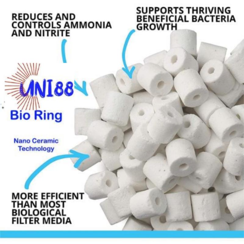 Jual Bio Ring Aquarium Media filter Kolam Rumah Bioring Penyaring