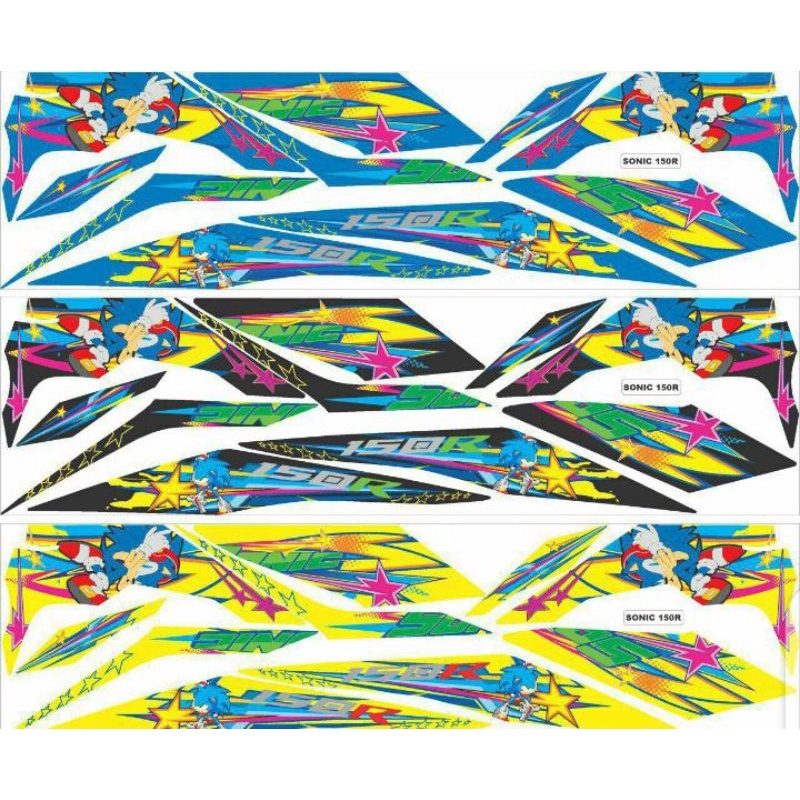 Jual STIKER STRIPING VARIASI DAN LAMINASI HONDA SONIC MODEL SONIK