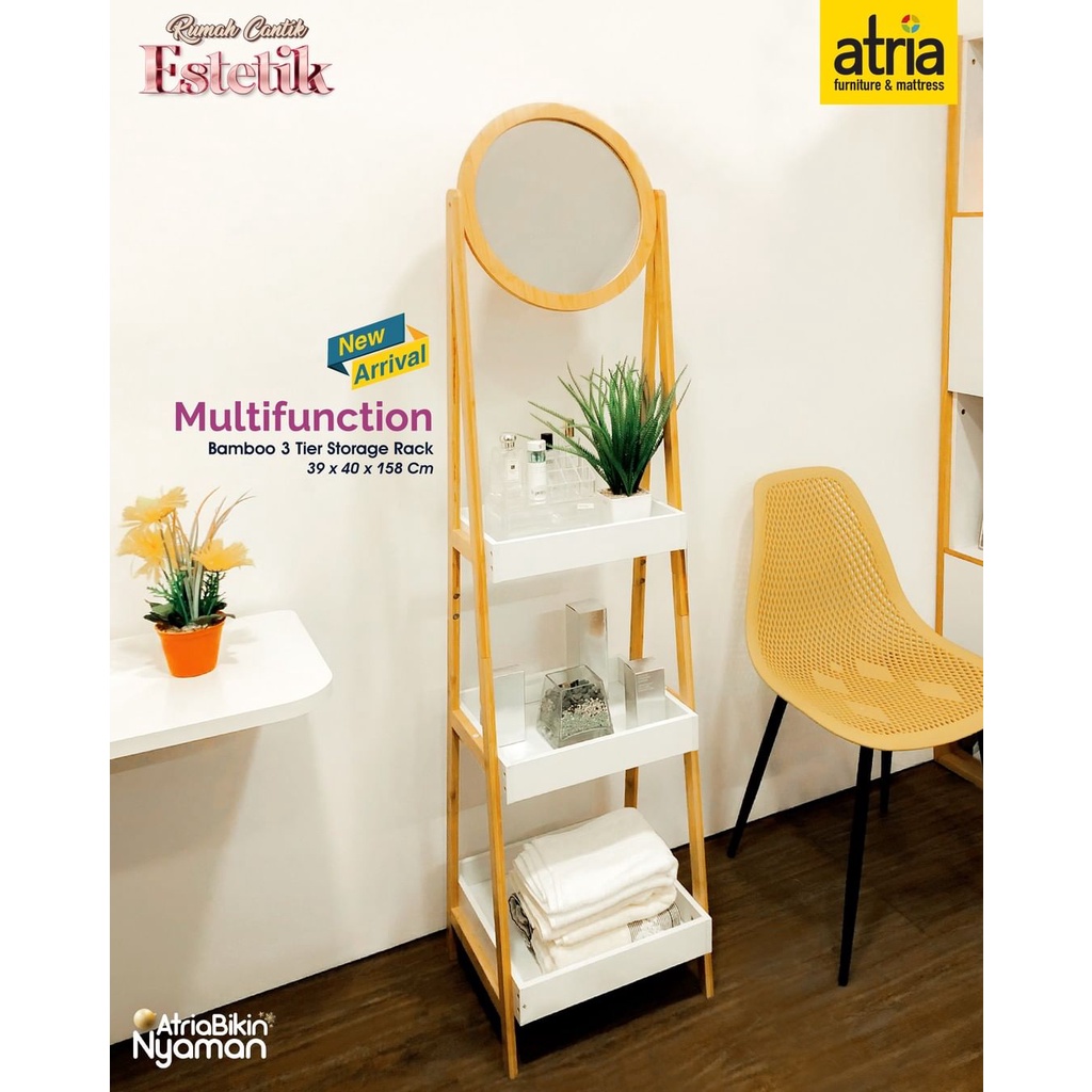 Jual Atria Rak Bambu Multifungsi Minimalis Estetik | Shopee Indonesia