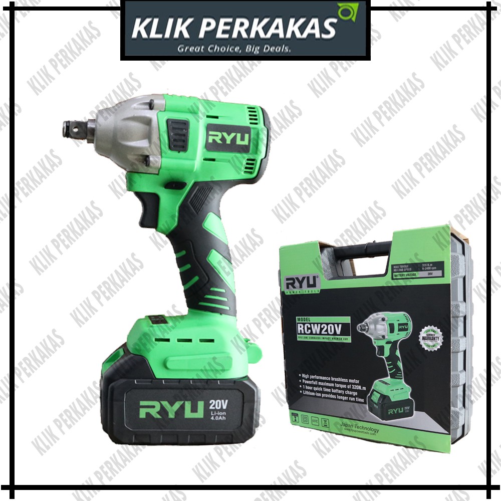 Jual Pilihan Ryu Cordless Impact Wrench Rcw V Pembuka Baut