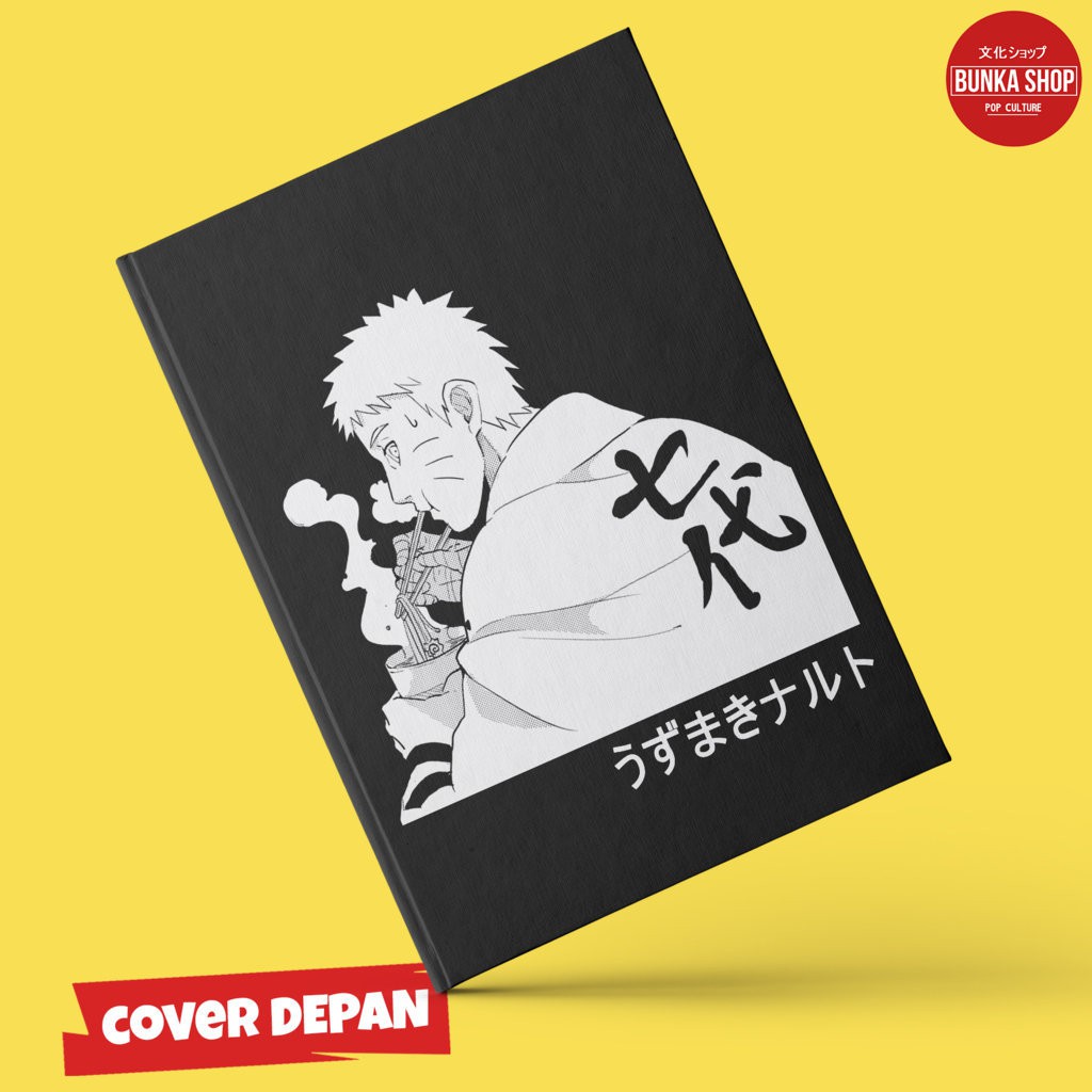 Jual Note Book Film Anime Naruto Uzumaki Black Cover Hardcover A5 Buku