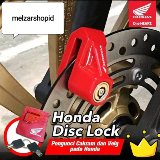 Jual Gembok Cakram Motor Original Honda Ahm 100 Shopee Indonesia