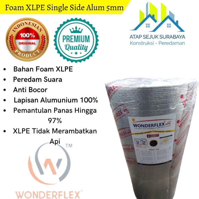 Jual Peredam Panas Atap Wonderflex Alumunium Foam Xlpe Mm Single Side Shopee Indonesia