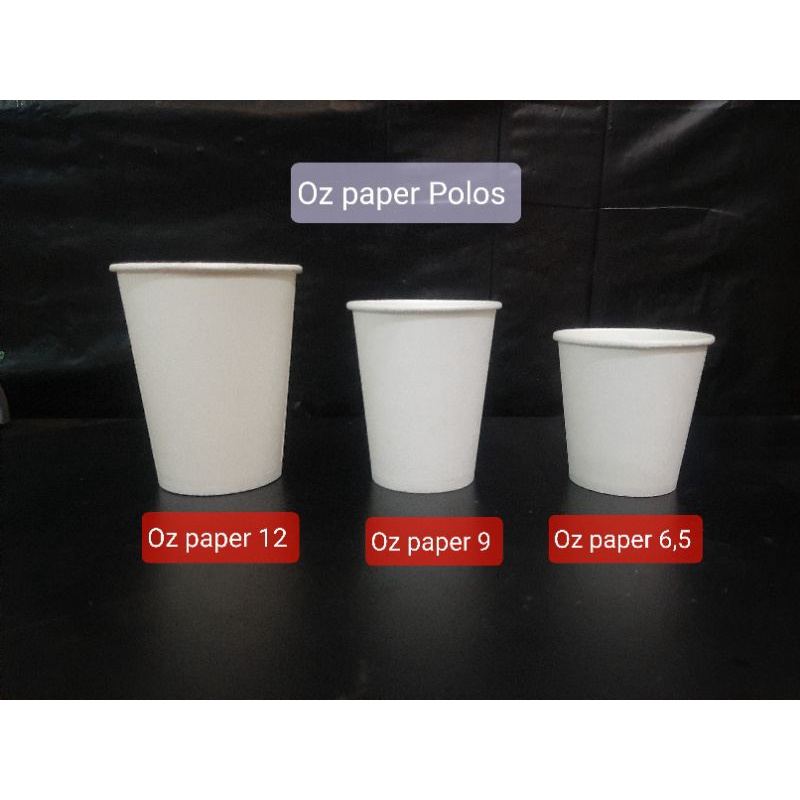 Jual Paper cup 9 polos isi 50pcs / oz paper 9 polos / Gelas kertas kopi ...