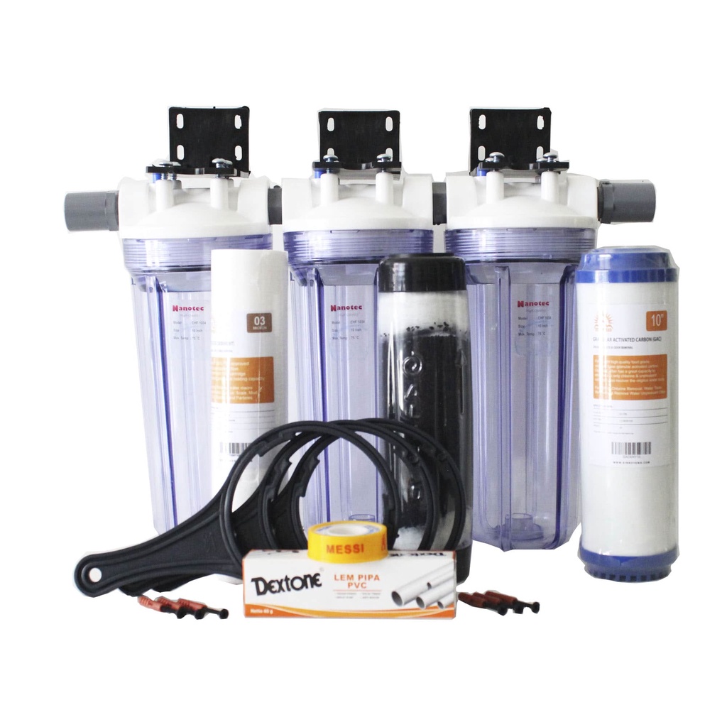 Jual Paket Filter Air Sumur Bor / Saringan Air Zat Besi GM 3 (Clear