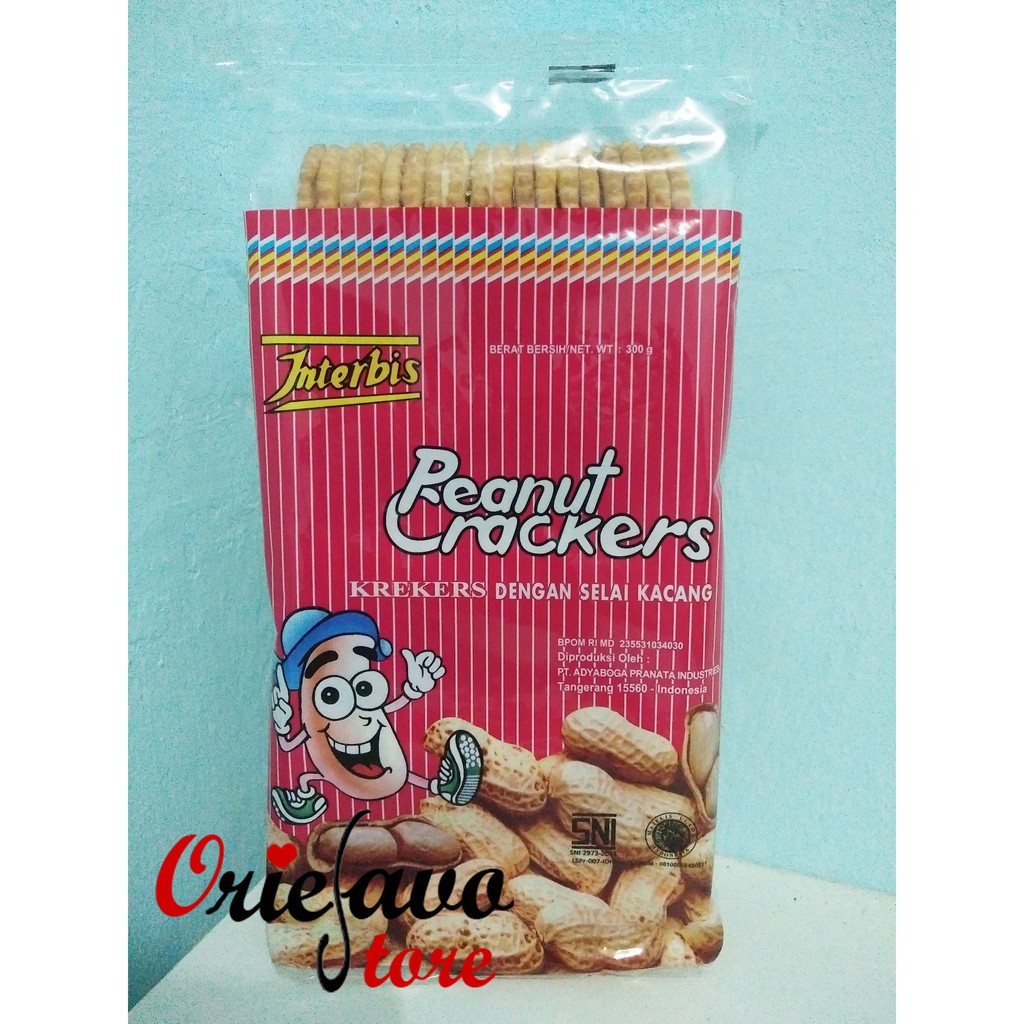 Jual Biskuit Kacang Interbis Peanut Crakers 300 Gram 1 Pcs Shopee Indonesia 2384