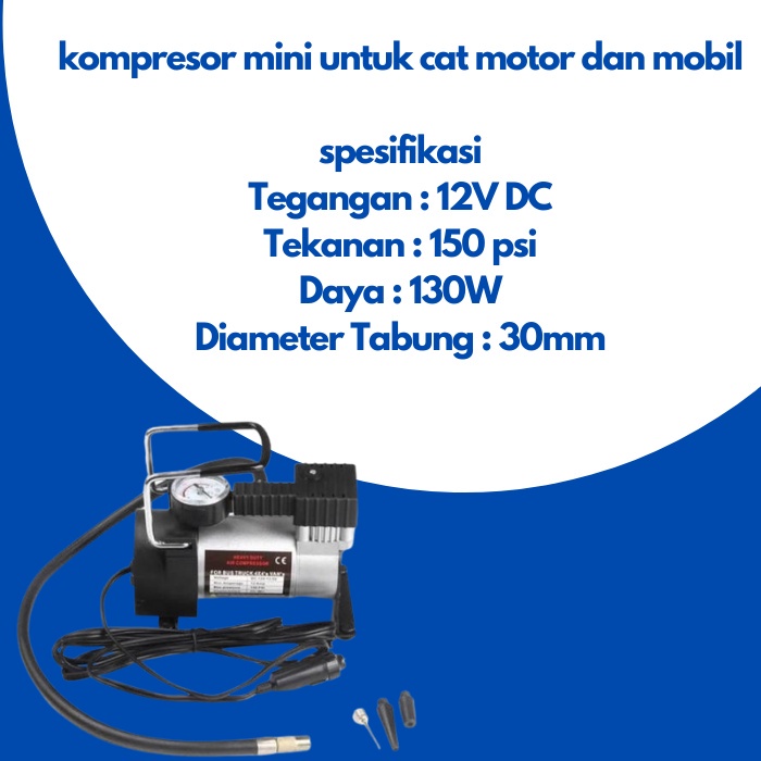 Jual 1 PAKET KOMPRESOR MINI LISTRIK UNTUK CAT MOTOR MOBIL FURNITURE ...