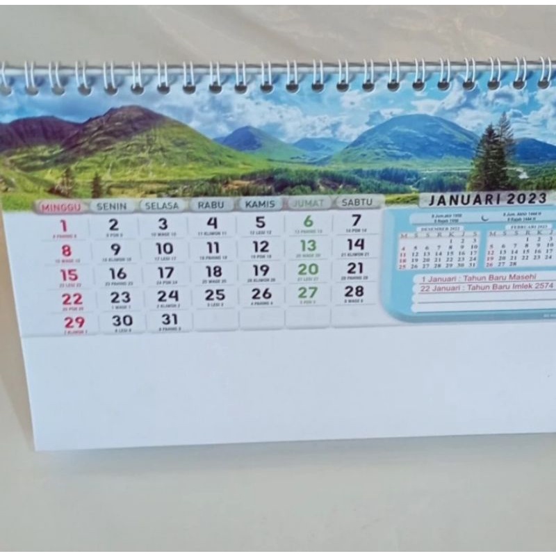 Jual Kalender MEJA TERBARU Kalender Duduk Bulanan Lengkap Pasaran Jawa ...