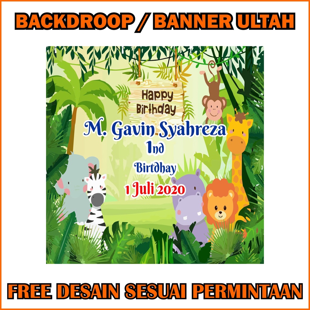 Jual Perlengkapan Pesta BANNER ULANG TAHUN / BACKDROP ULTAH / SPANDUK ...