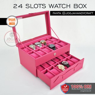 LV Damier Watch Box For 24 Watches – Kotak Jam Tangan Susun Isi 24