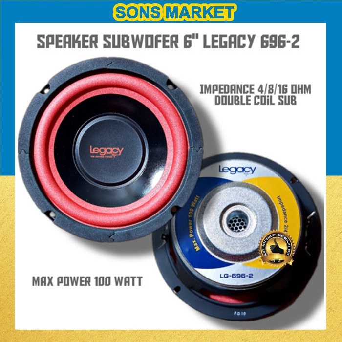 SPEAKER SUBWOOFER inch LEGACY LG 696-2 SUBWOOFER 6