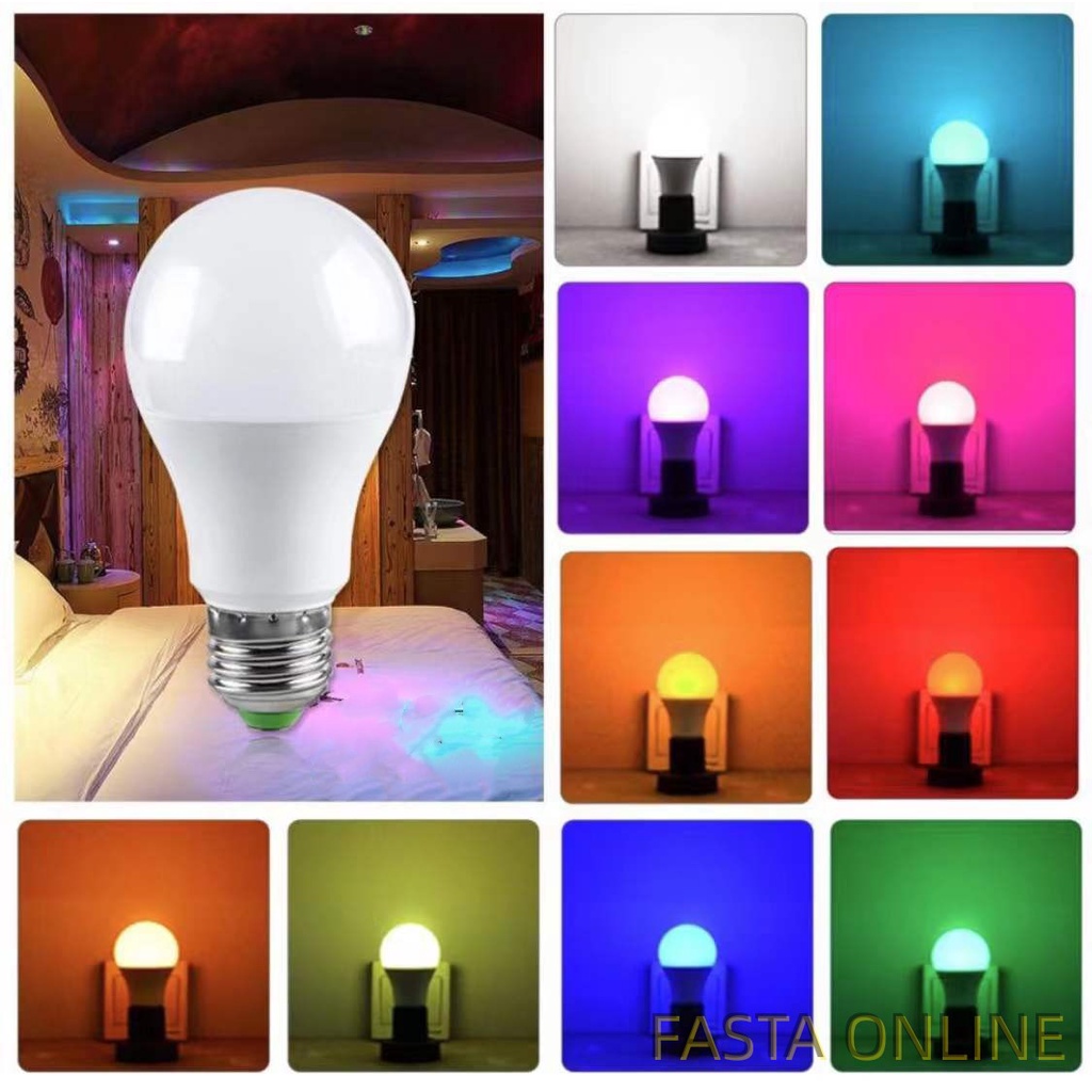 Jual LAMPU BOHLAM LED RGB 16 Warna Bulb E27 BERUBAH WARNA REMOTE ...