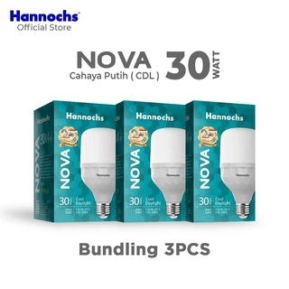 Hannochs Lampu Bohlam LED NOVA 30W Cahaya Putih Paket isi 3pcs